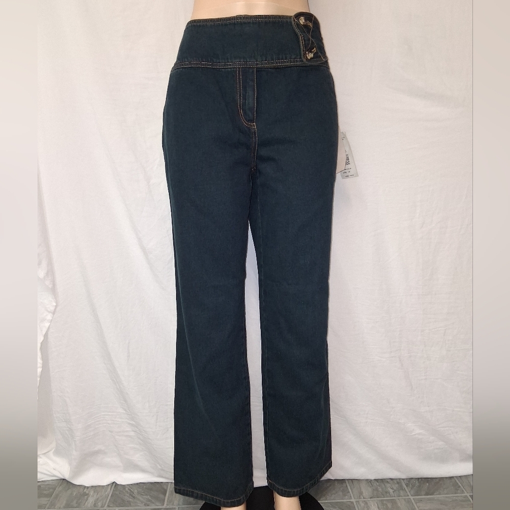 Vintage Harve Benard by benard Holtzman Dark Blue Straight Leg Jeans Size 14